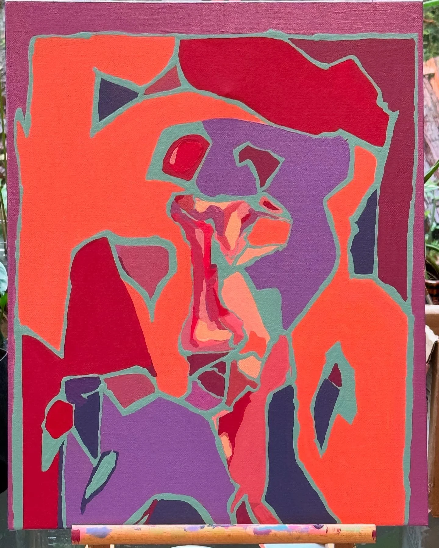 Color-block portrait