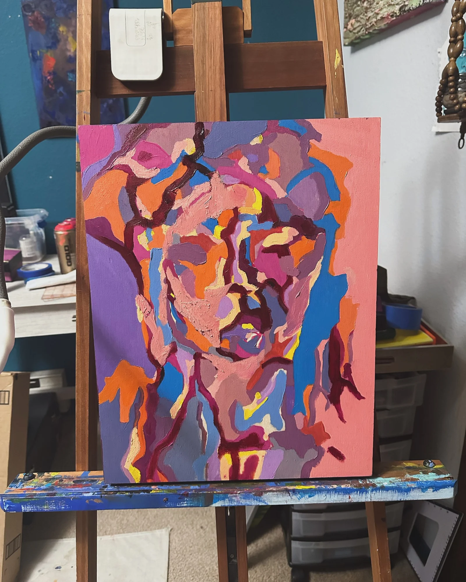 Layered portrait / on the easel