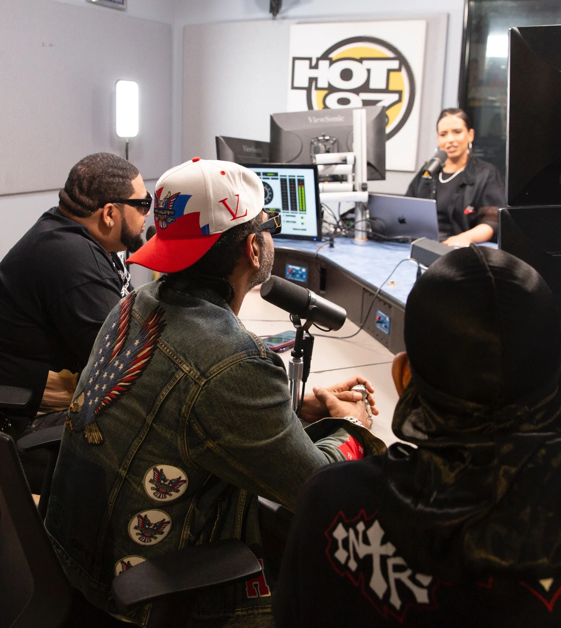 Denim jacket / worn at Hot 97