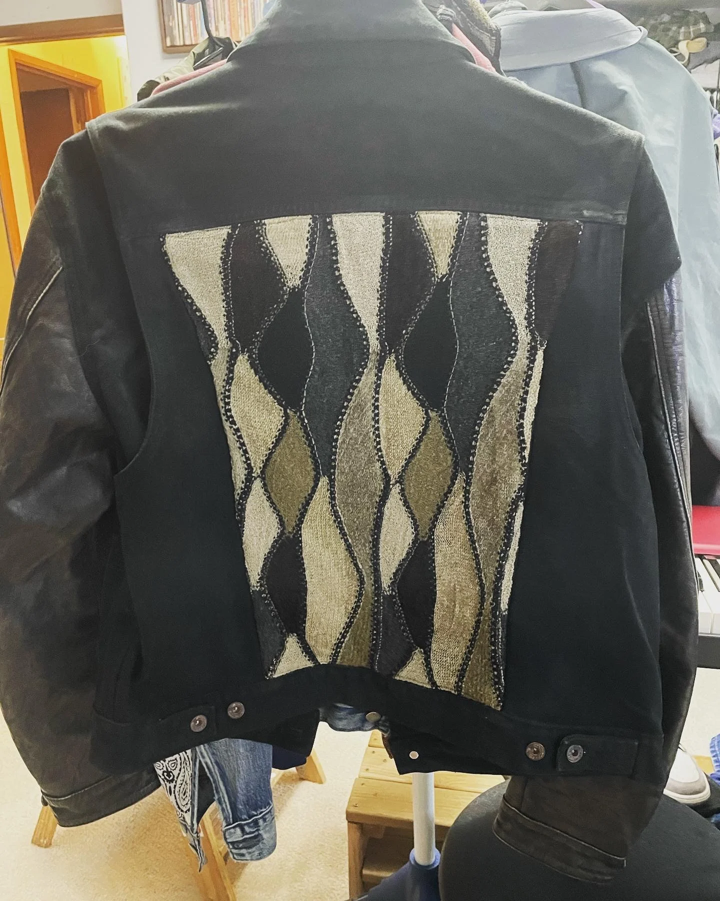 Geometric panels / jacket back