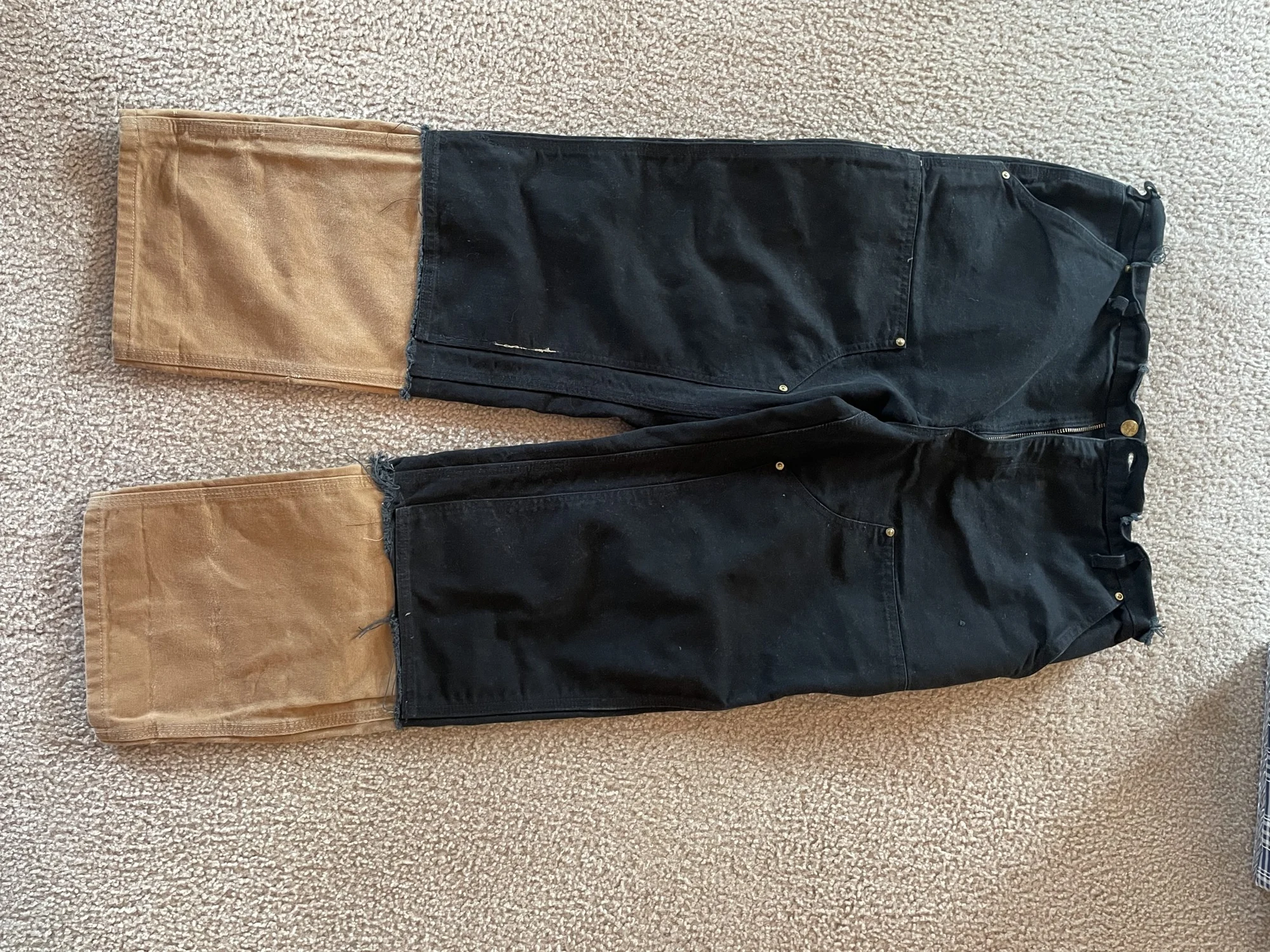 Trousers / contrasting cuffs